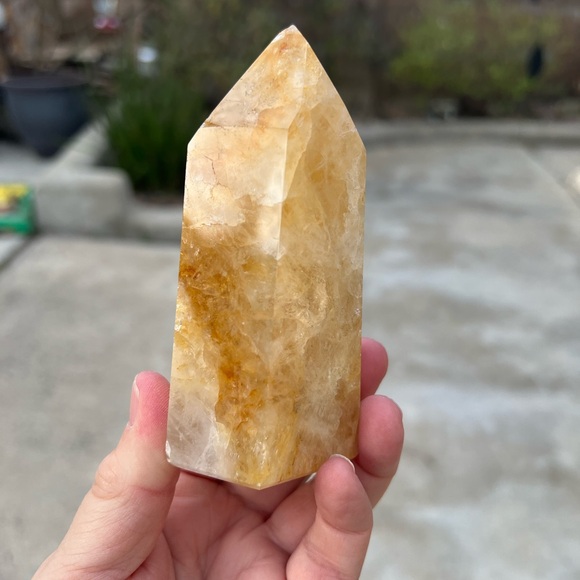 Golden Healer Quartz Crystal Tower - Picture 3 of 9